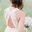 outdoor manitoba wedding - bridal gown details