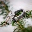 rustic winter shoot with woodsman details - rings