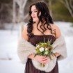 rustic winter shoot with woodsman details - bridesmaid