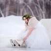 rustic winter shoot with woodsman details - bride