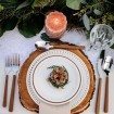 rustic winter shoot with woodsman details - place setting
