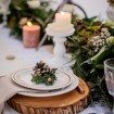 rustic winter shoot with woodsman details - place setting