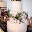 rustic winter shoot with woodsman details - wedding cake