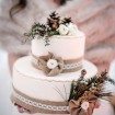 rustic winter shoot with woodsman details - cake