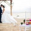 A Colourful DIY Beach Wedding in Australia - Bride Groom and Seagull