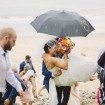 A Colourful DIY Beach Wedding in Australia - Rainy Ceremony