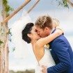 A Colourful DIY Beach Wedding in Australia - First Kiss