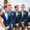 A Colourful DIY Beach Wedding in Australia - Couple and Groomsmen