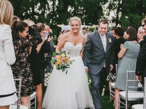 A Dreamy, Whimsical Wedding in Caledon, Ontario - Bride and Groom Leaving Ceremony
