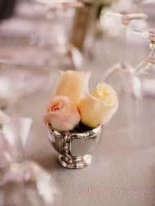 A Dreamy, Whimsical Wedding in Caledon, Ontario - Flower Bulbs in Silver Teacup