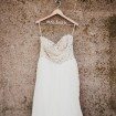 A Dreamy, Whimsical Wedding in Caledon, Ontario - Wedding Dress on Hanger