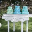 A Rustic Vintage Wedding in Kingston, Ontario - Blue and Green Wedding Cakes
