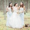 romantic rocky mountain wedding - bridal party