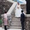 romantic rocky mountain wedding - bride and parents