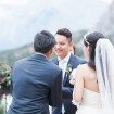 romantic rocky mountain wedding - father giving away bride