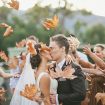10 Epic Send-Off Photos That Don't Involve Rice - Fall Leaves