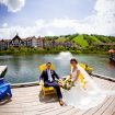 Charming Rustic Wedding in Collingwood, Ontario - Bride and Groom Sitting on Dock