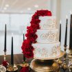 Beauty and the Beast Inspired Details for a Fairytale Wedding - Red Rose Wedding Cake