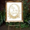 Beauty and the Beast Inspired Details for a Fairytale Wedding - Be Our Guest Sign