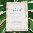 A Tropical Styled Shoot with Green and Gold Details - Wedding Invitation