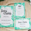 A Tropical Styled Shoot with Green and Gold Details - Wedding Stationery