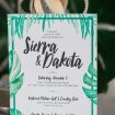 A Tropical Styled Shoot with Green and Gold Details - Green Invitation