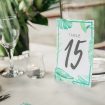 A Tropical Styled Shoot with Green and Gold Details - Table Number