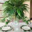 A Tropical Styled Shoot with Green and Gold Details - Tablescape
