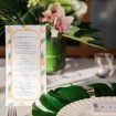 A Tropical Styled Shoot with Green and Gold Details - Menu