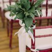 timeless, elegant white wedding in manitoba - aisle flowers