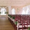 timeless, elegant white wedding in manitoba - ceremony decor