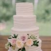 timeless, elegant white wedding in manitoba - wedding cake