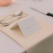 timeless, elegant white wedding in manitoba - place card