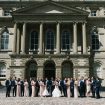 a whimsical modern fairytale wedding in toronto - bride and groom with bridal party