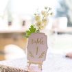 blush winery wedding in british columbia - table number