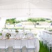 blush winery wedding in british columbia - reception tables