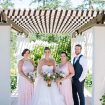 blush winery wedding in british columbia - bride and groom with bridesmaids