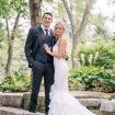 dreamy summer wedding with geode details - bride and groom