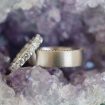 dreamy summer wedding with geode details - wedding rings