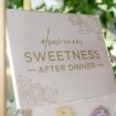 dreamy summer wedding with geode details - dessert sign