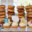 dreamy summer wedding with geode details - doughnuts and cupcakes