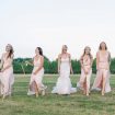 dreamy summer wedding with geode details - bride and bridesmaids