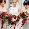 luxurious fall wedding in downtown toronto - bride and bridesmaids