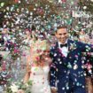 Wedding Shot On An iPhone - Confetti