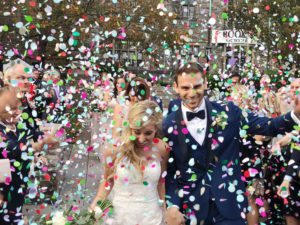 Wedding Shot On An iPhone - Confetti