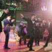 a dreamy destination wedding in bali - groom and groomsmen dancing