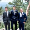gorgeous mountaintop wedding in boulder, colorado - groom and groomsmen