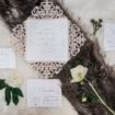 an icy blue winter inspired styled shoot - wedding invitations
