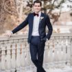 an icy blue winter inspired styled shoot - groom