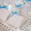an icy blue winter inspired styled shoot - favours